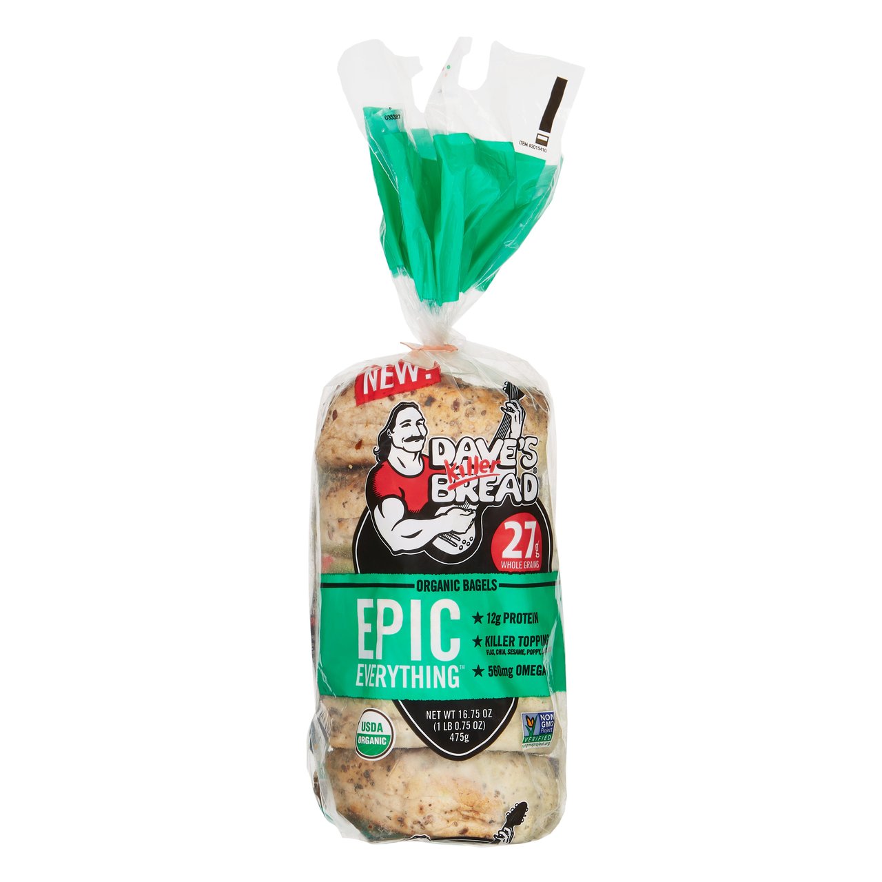Dave's Killer Bread Epic Everything Organic Bagels, 5 Pack - Image 1