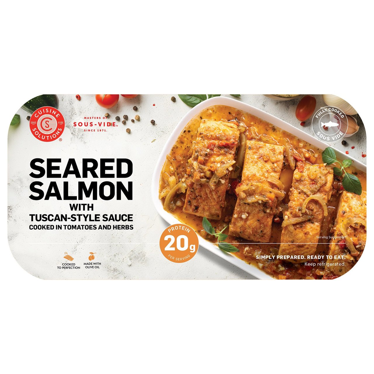 Cuisine Solutions Salmon in Tuscan Sauce Price Per Lb - Image 1