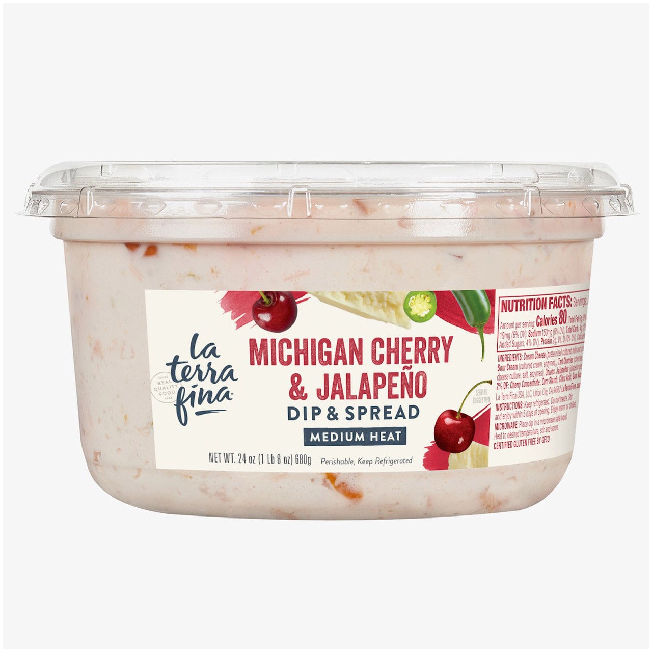 La Terra Fina Michigan Cherry & Jalapeño Dip & Spread 24 Ounce Container - Image 1