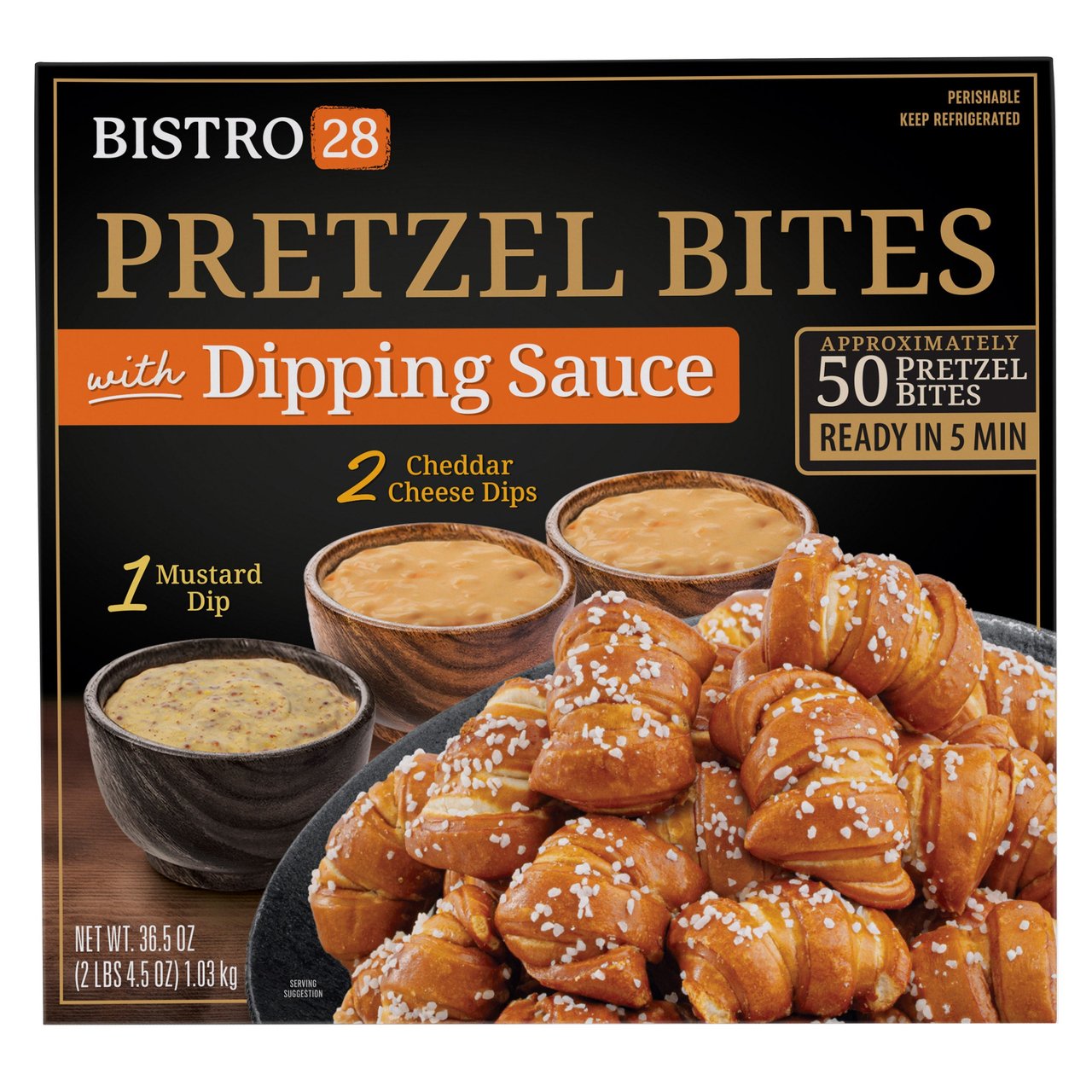 Bistro 28 Pretzel Bites 36.5 oz (2.28 lbs) - Image 1