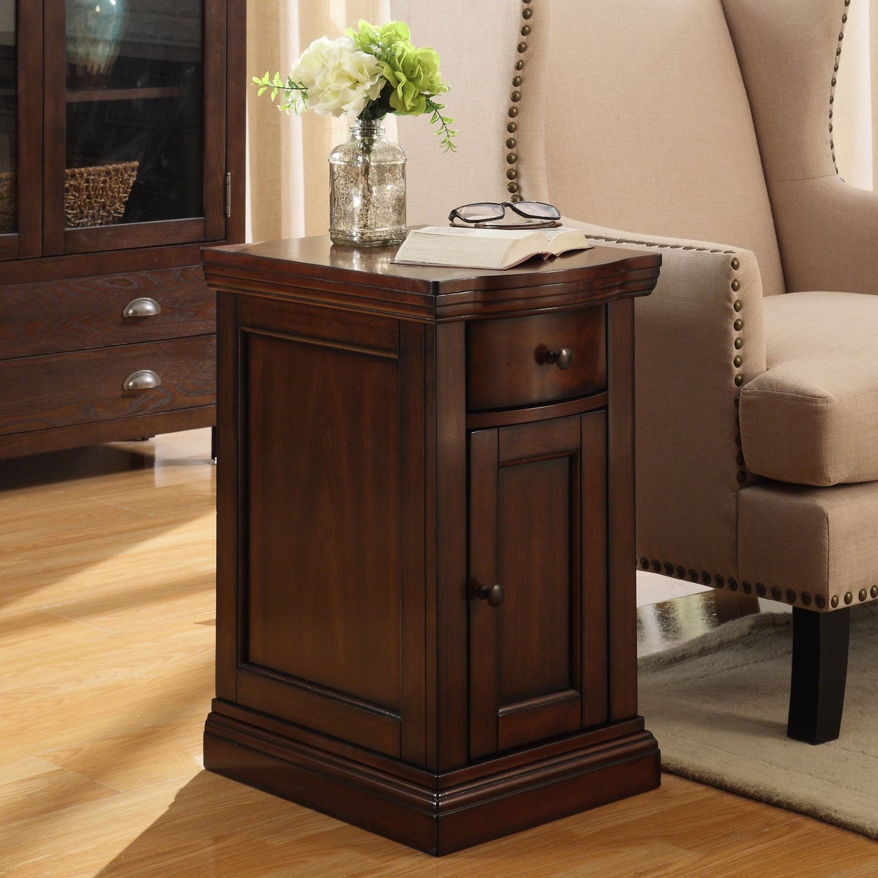 Chairside Table with Power Well