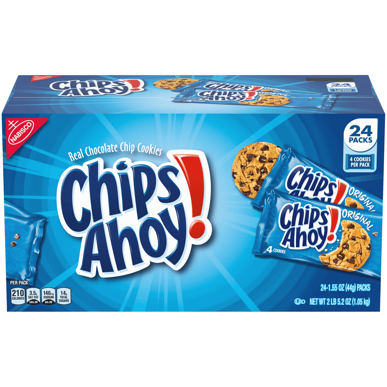 Chips Ahoy! Original Chocolate Chip Cookies, 24 CT / 1.55 oz - Image 1