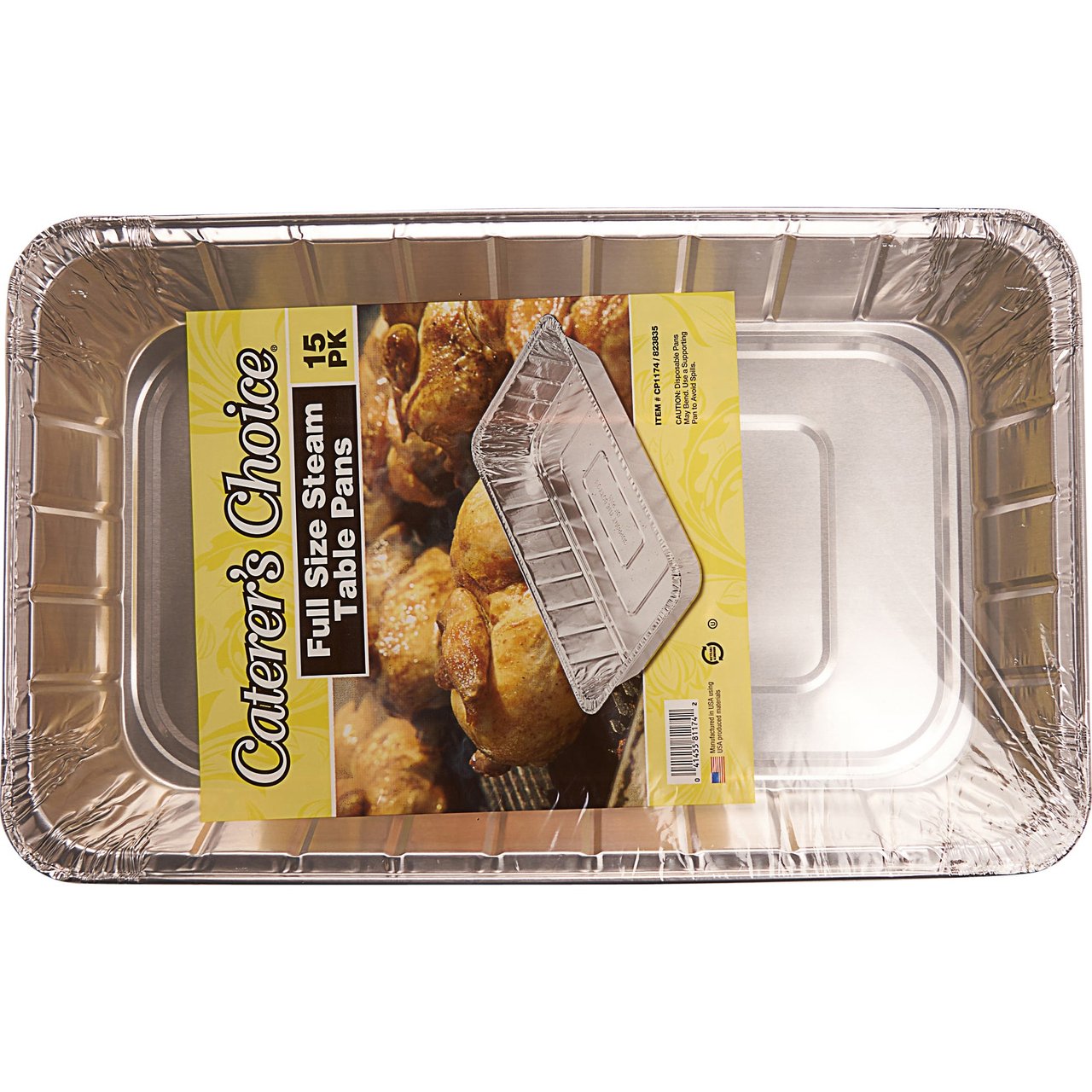 CATERER'S CHOICE FULL SIZE STEAM PANS 15 COUNT
