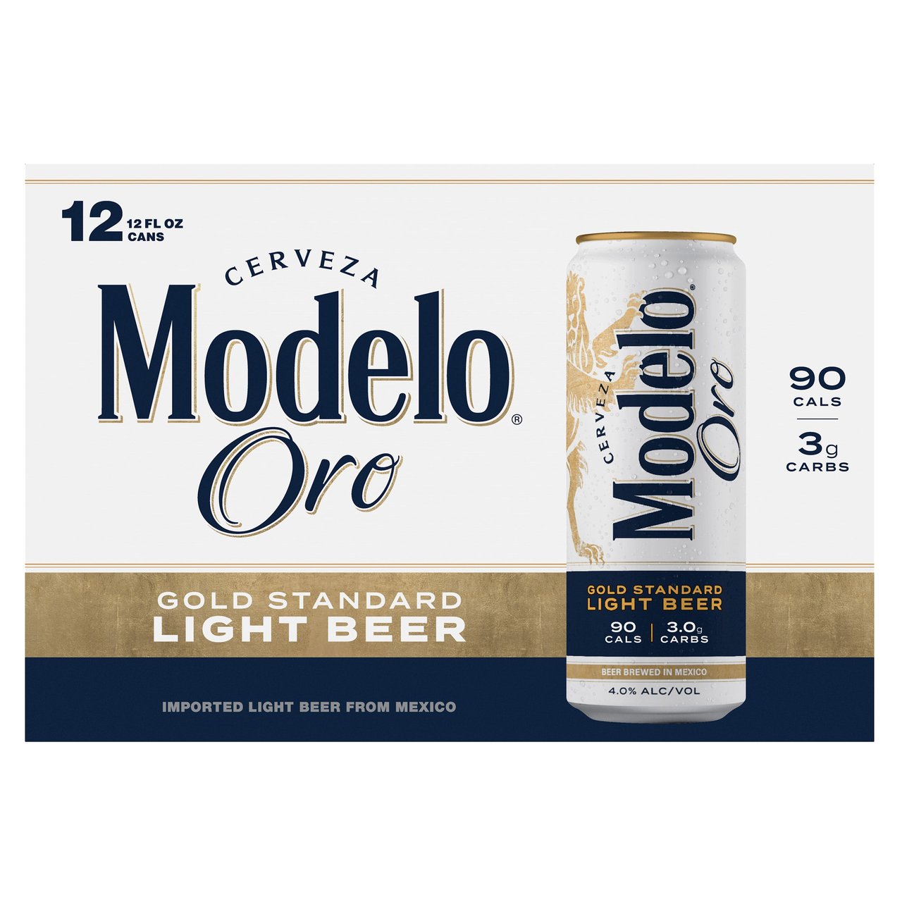 Modelo Oro Light Beer 12/12 oz Cans - Image 1