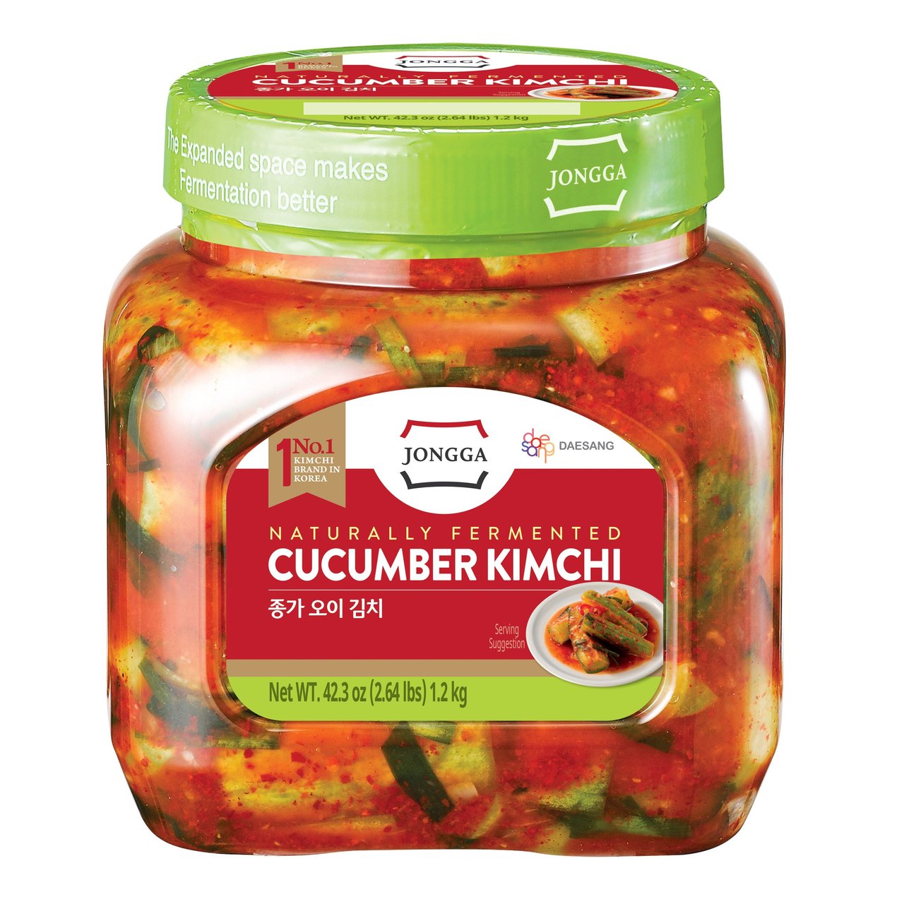 Jongga Cucumber Kimchi 42.3 oz - Image 1