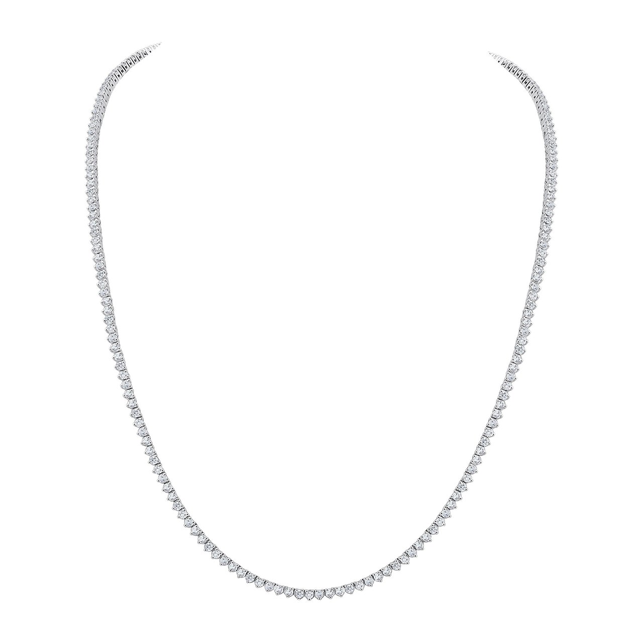 14kt White Gold VS2 G 5.00ctw Round Diamond Strand Necklace - Image 1