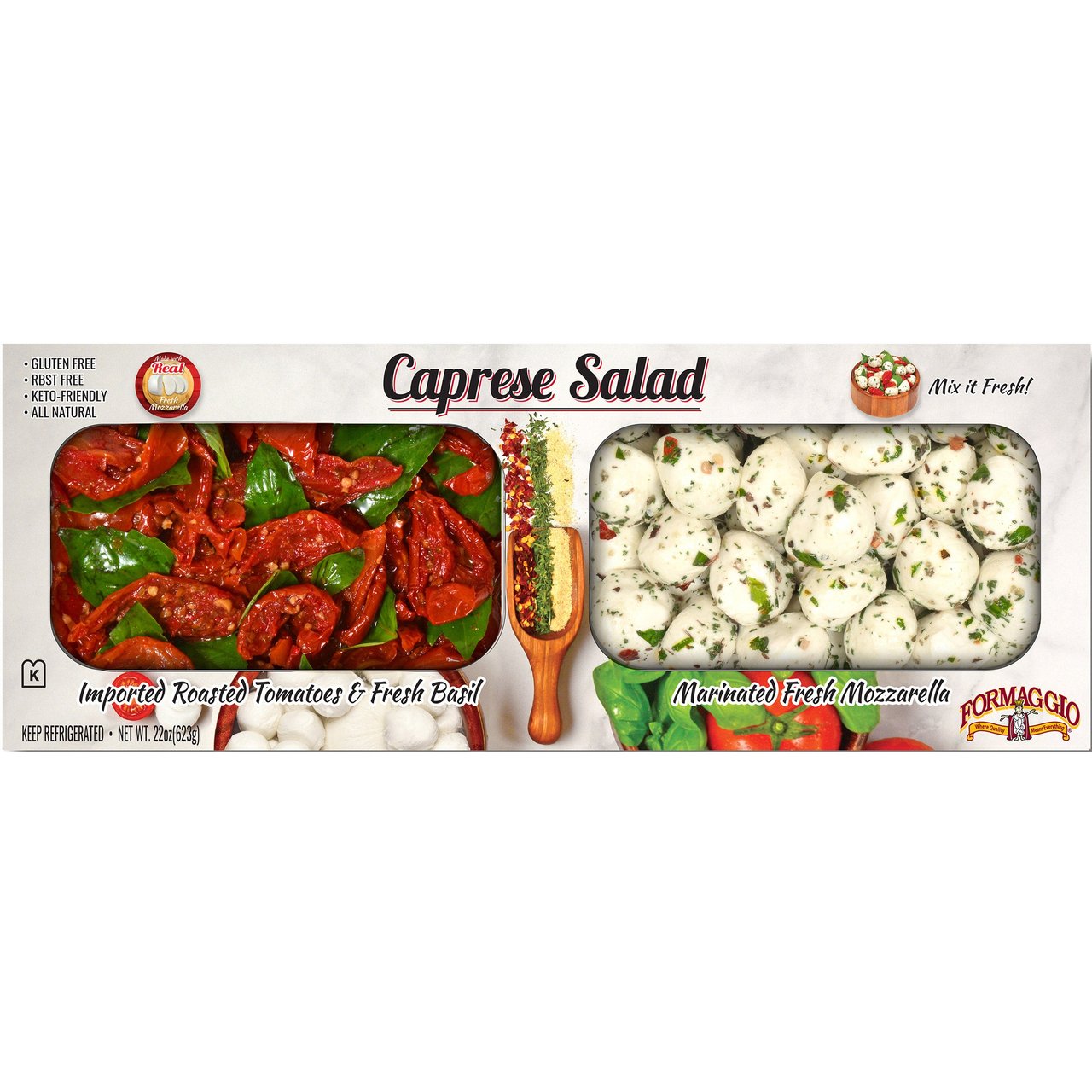 Formaggio Caprese Salad Kit 22 oz (1.37 lbs) - Image 1