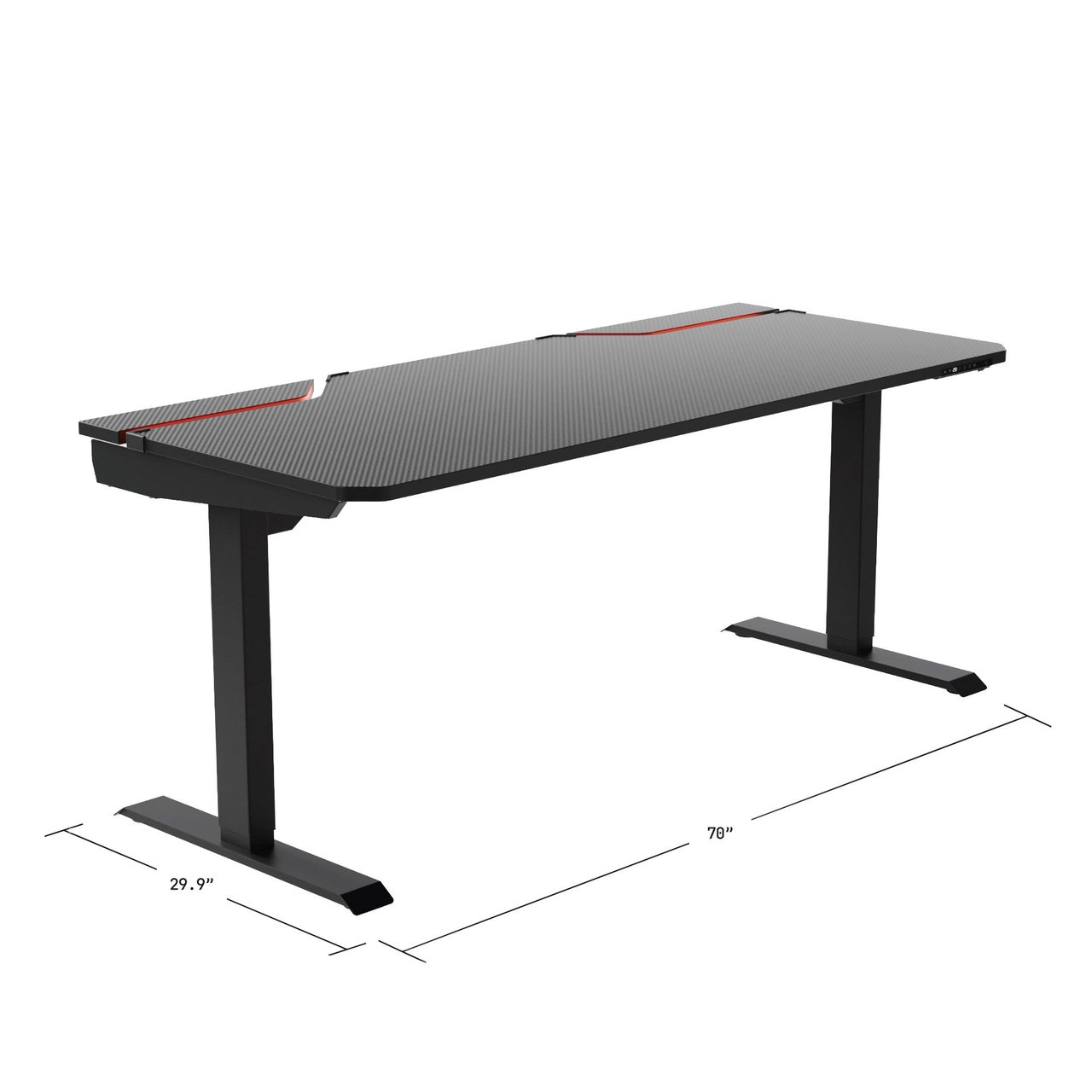 TEKPOLY NIGHTPHASE 70" ADJUSTABLE HEIGHT GAMING DESK - Image 1