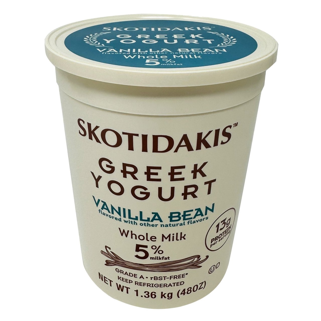 Skotidakis 5% Vanilla Bean Greek Yogurt 48 oz - Image 1