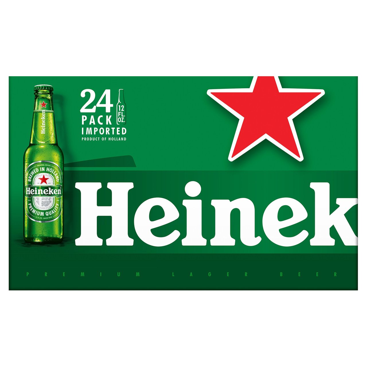Heineken Lager Holland 24/12 oz (9 Quarts) - Image 1
