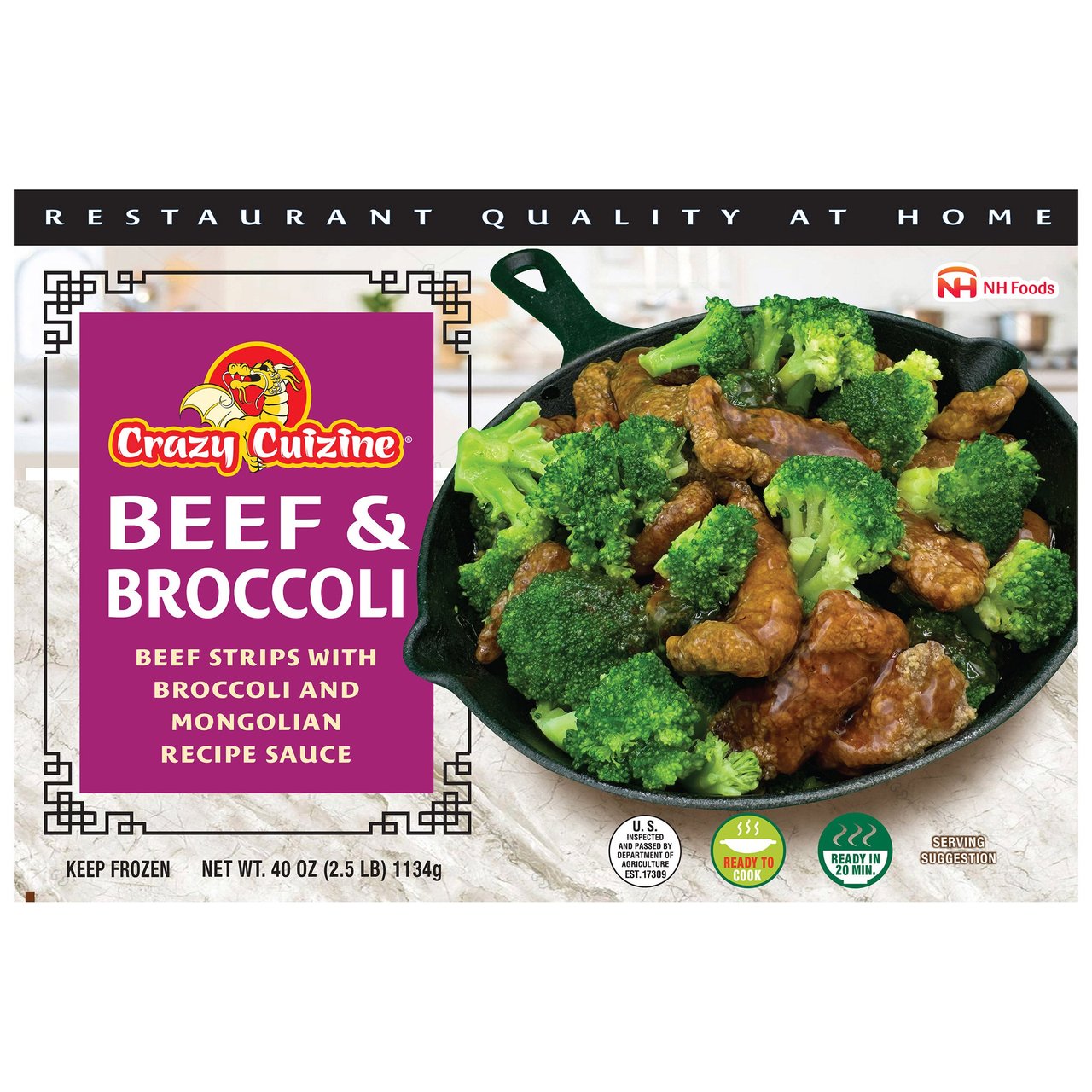 Crazy Cuizine Beef & Broccoli 40 oz - Image 1