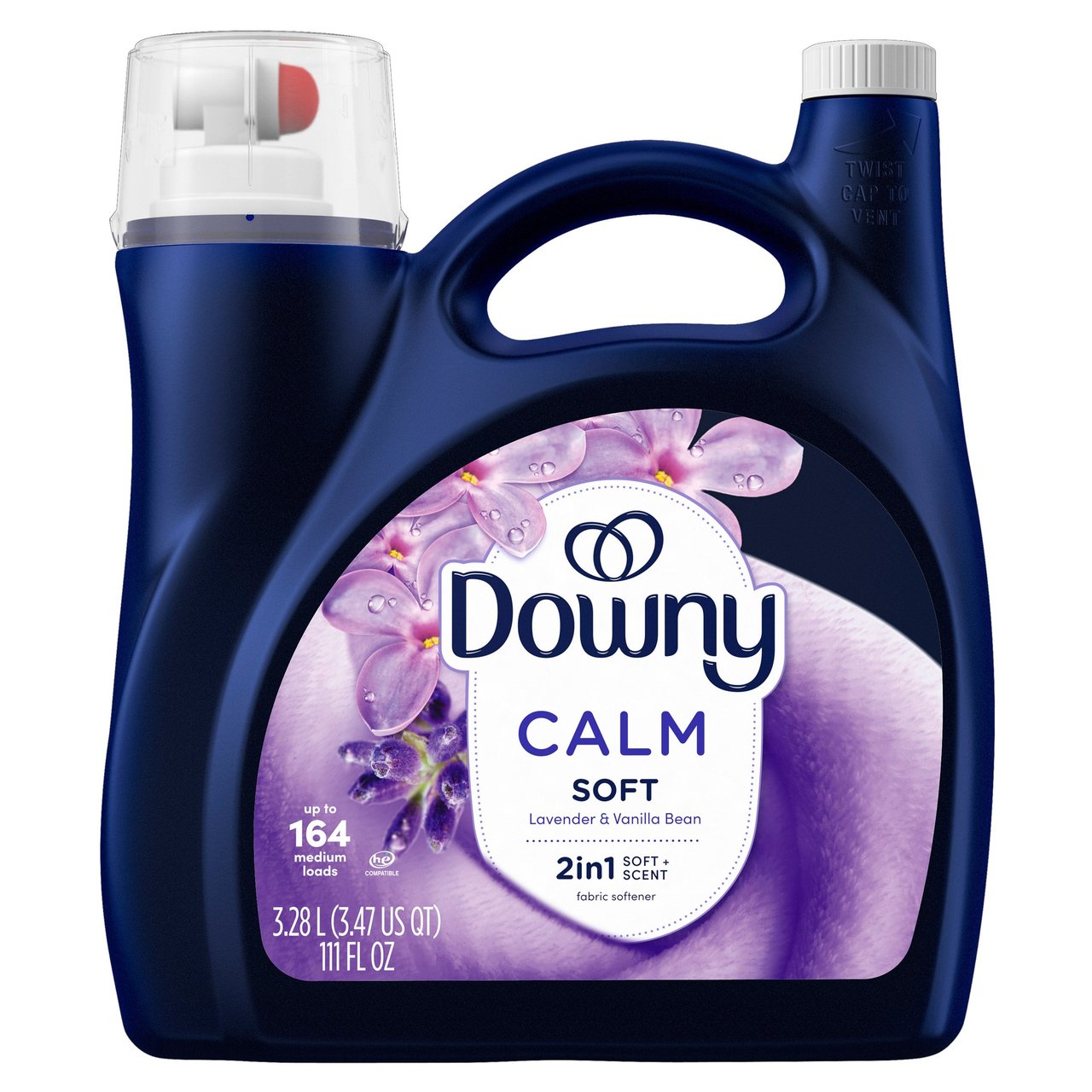 Downy Infusions Calm Liquid Fabric Conditioner, 111 fl oz, 164 Loads - Image 1