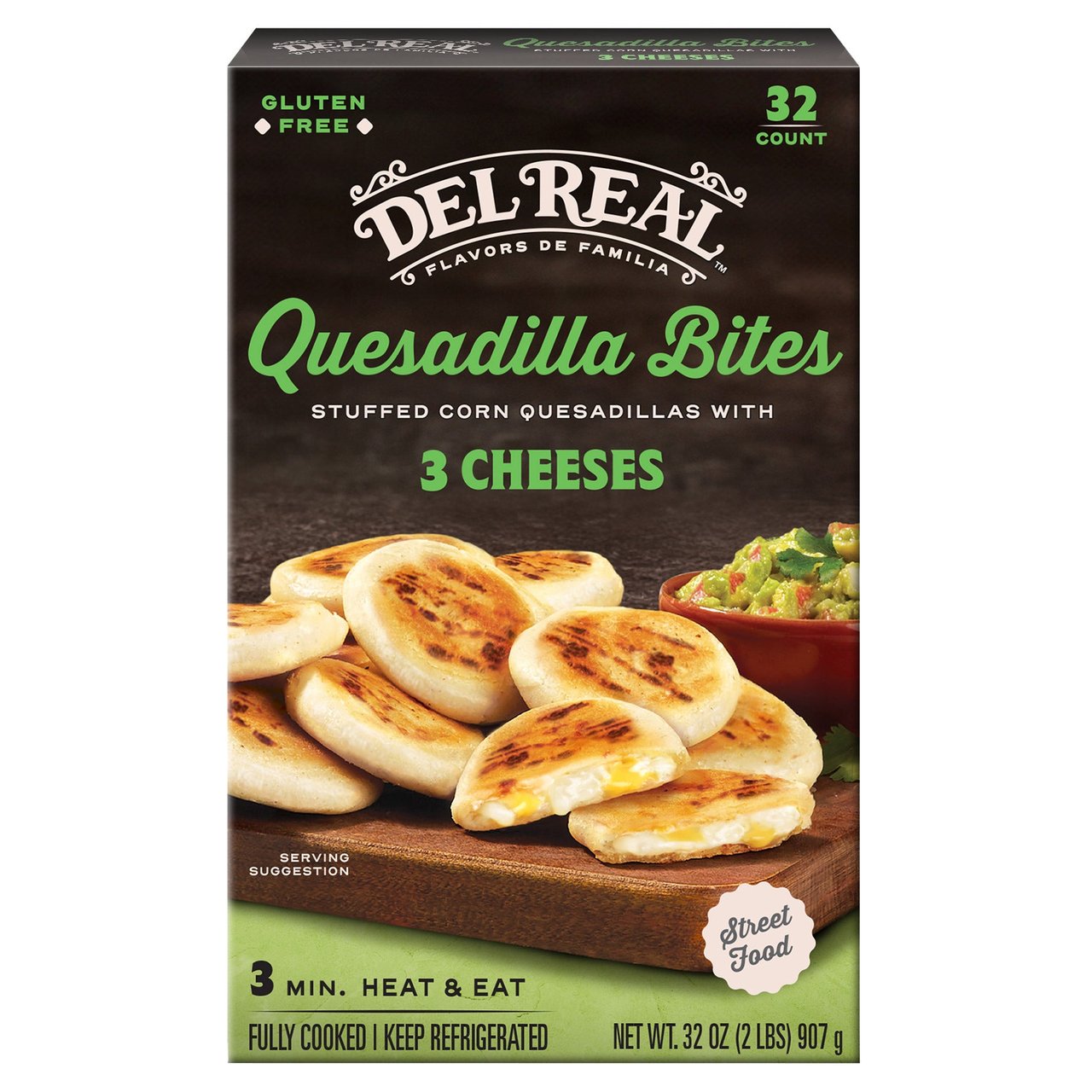Del Real Three Cheese Quesadilla Bites 32 oz - Image 1