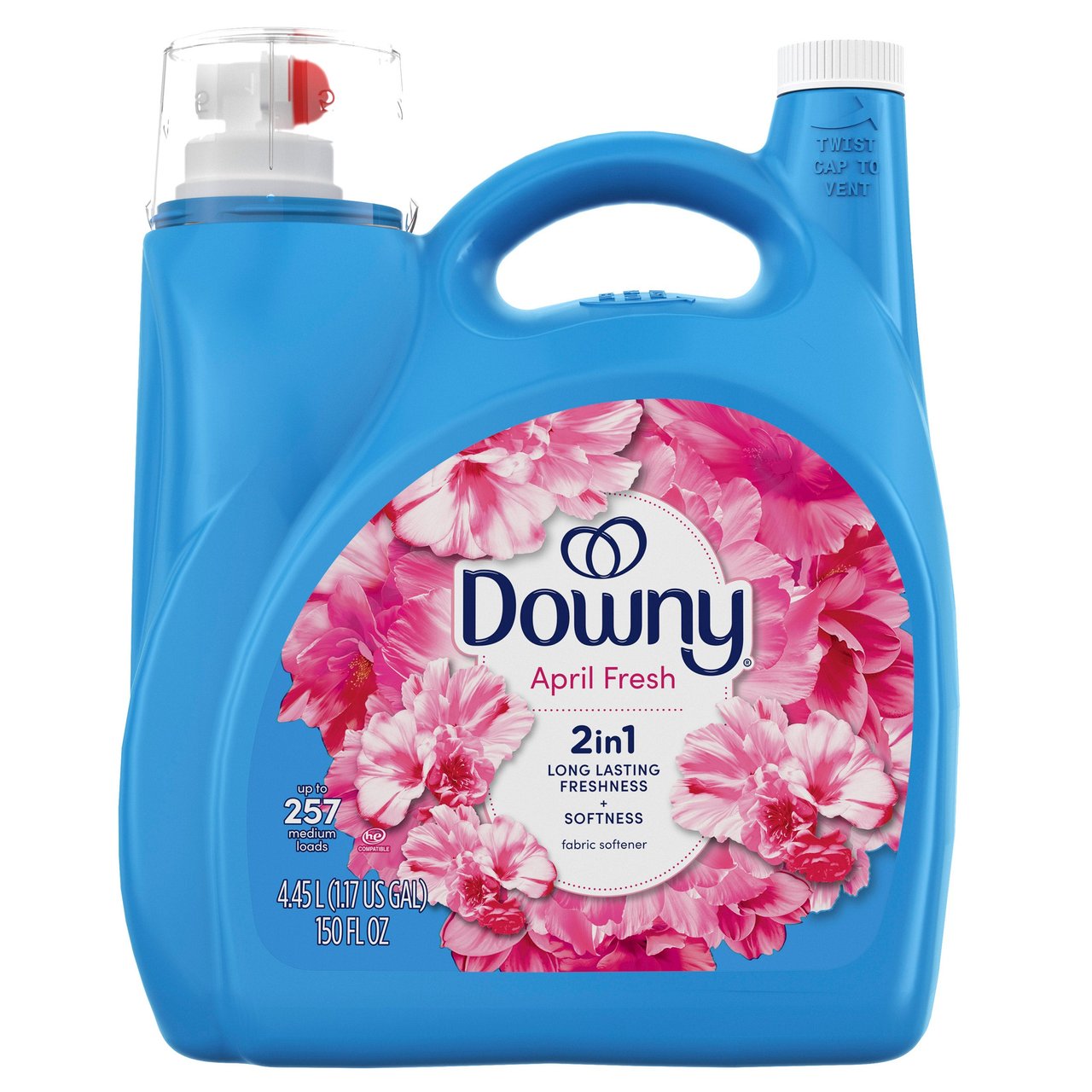 Downy Soft Liquid Fabric Softener, April Fresh, 150 Ounces, 257 Loads - Image 1
