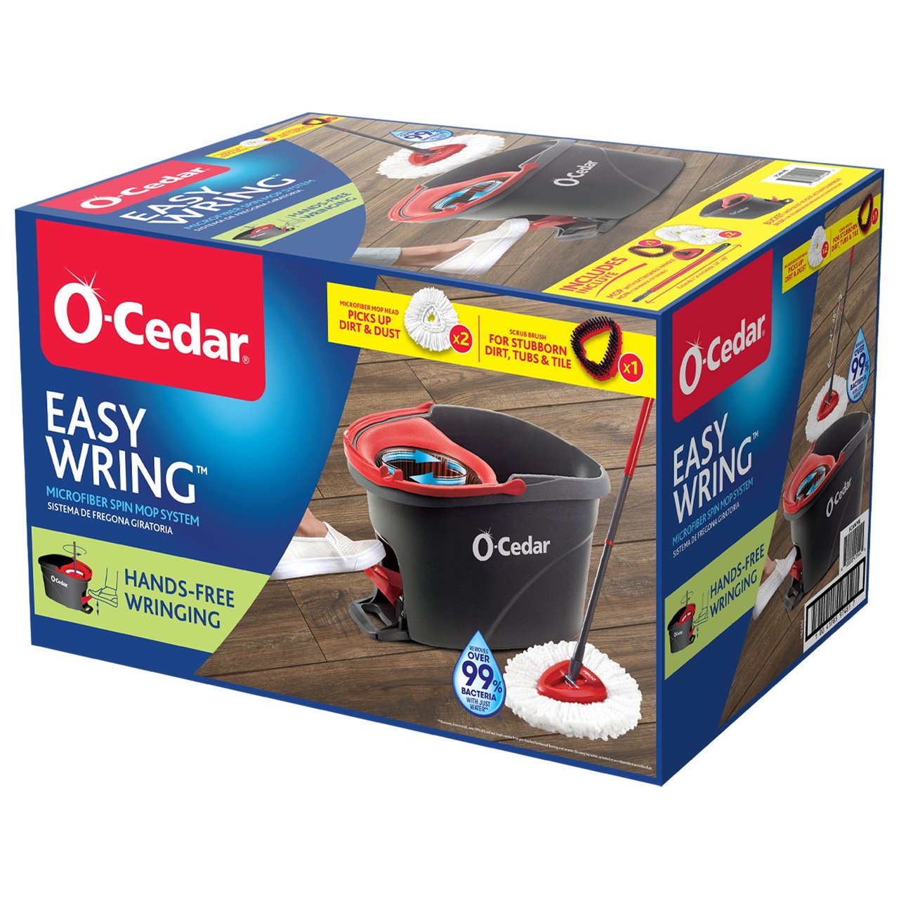 O-Cedar EasyWring SpinMop 2 Refills + 1 Scrubber - Image 1