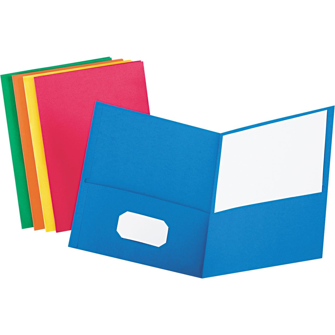 Oxford 2 Pocket Portfolio OXF57513KT Assorted 50 Count