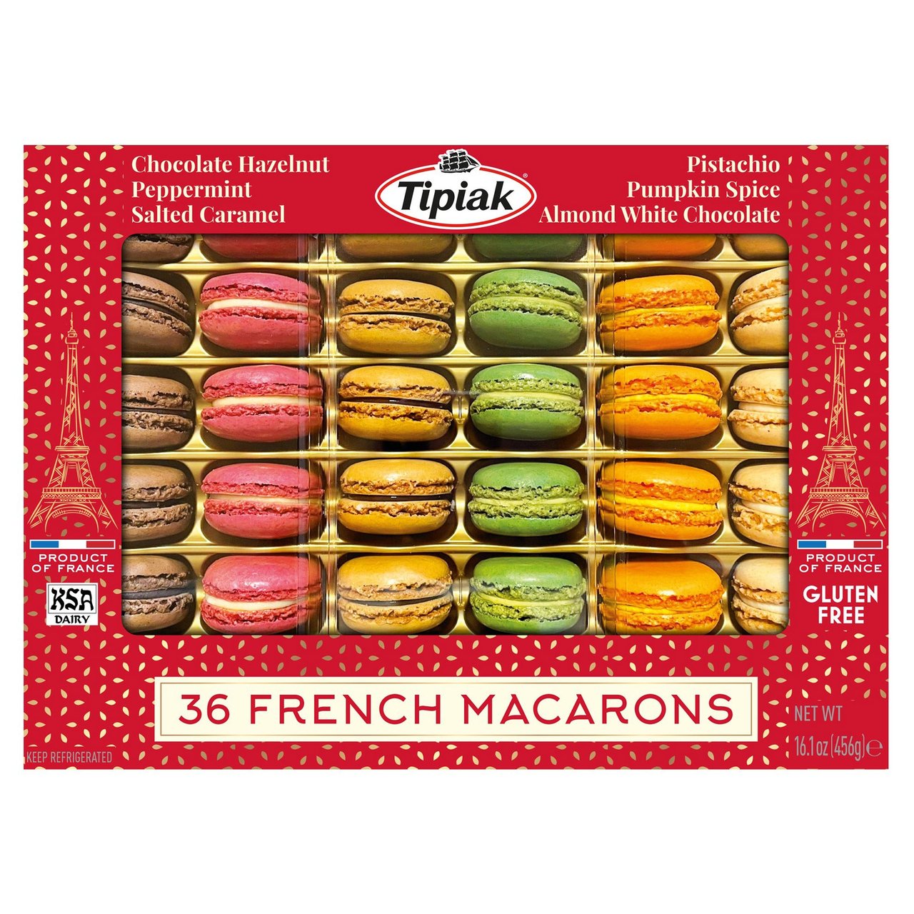 Tipiak French Macarons 36 Count 16.7 oz (1.04 lbs) - Image 1