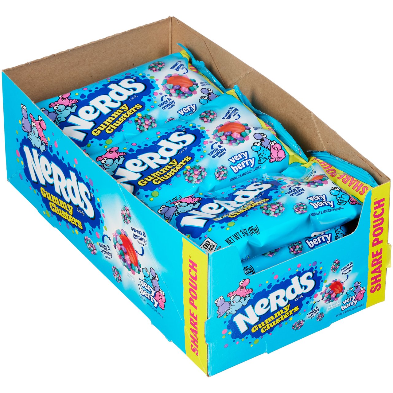 Nerds Gummy Clusters Very Berry Share Pouch, 3 oz, 12-Count - Image 1
