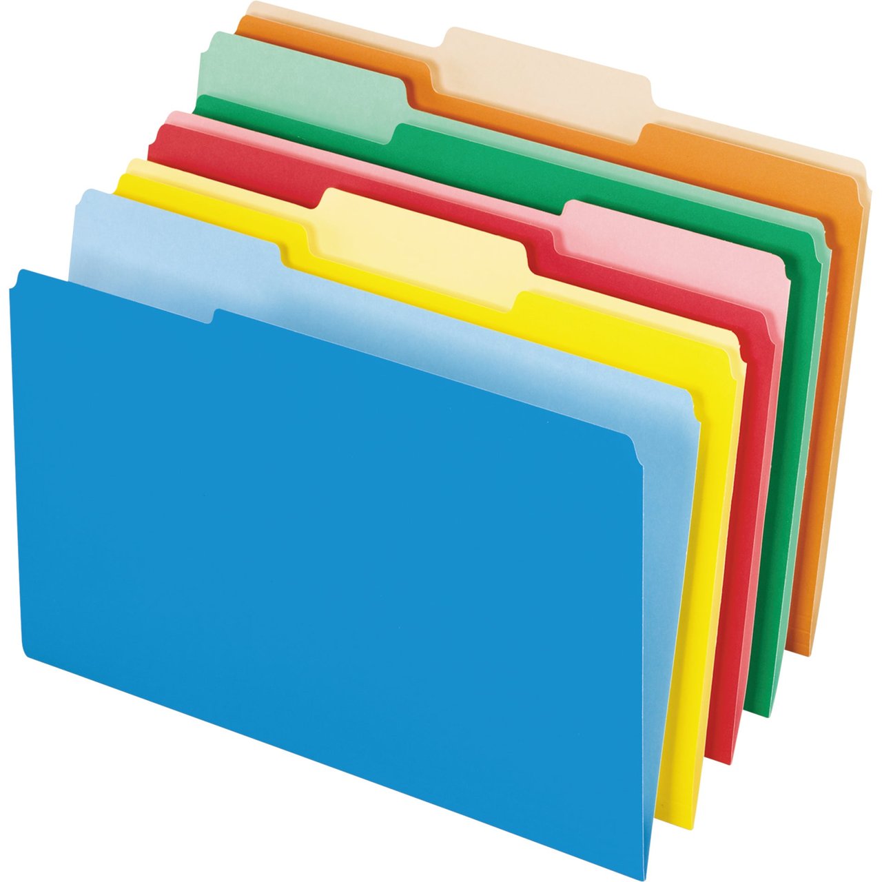 Pendaflex Legal Size Top Tab Interior File Folders, Assorted Colors, 100/Box