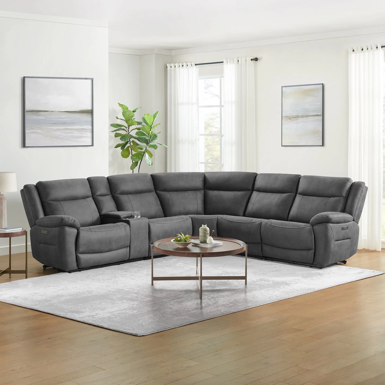 Gilman Creek Zakary Fabric Power Reclining Sectional - Image 1