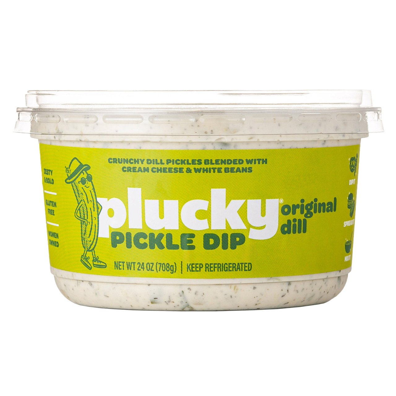 Plucky Pickle Dip Original Dill 24 Ounce Container - Image 1
