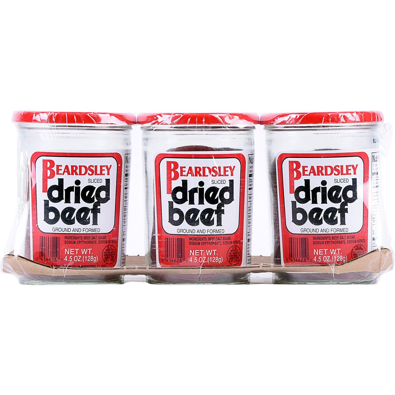 Beardsley Sliced Dried Beef, 3 Pack of 4.5 oz Jars (Total 13.5 oz)