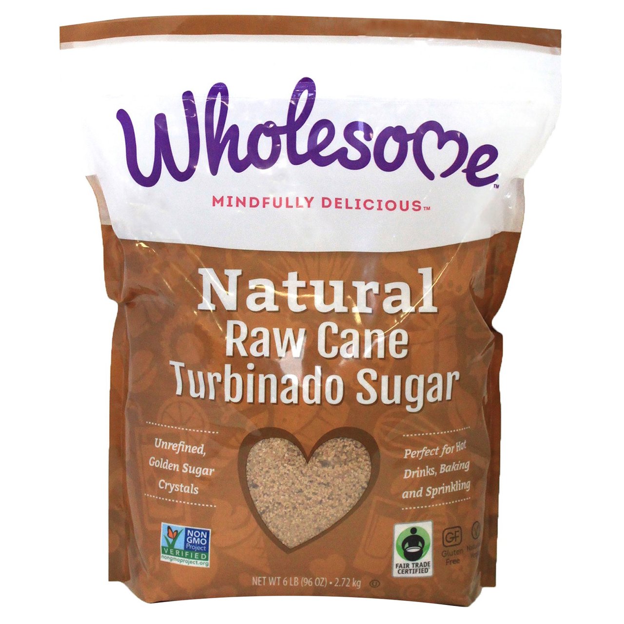 Wholesome Sweeteners Natural Raw Cane Turbinado Sugar, 6 lbs - Image 1