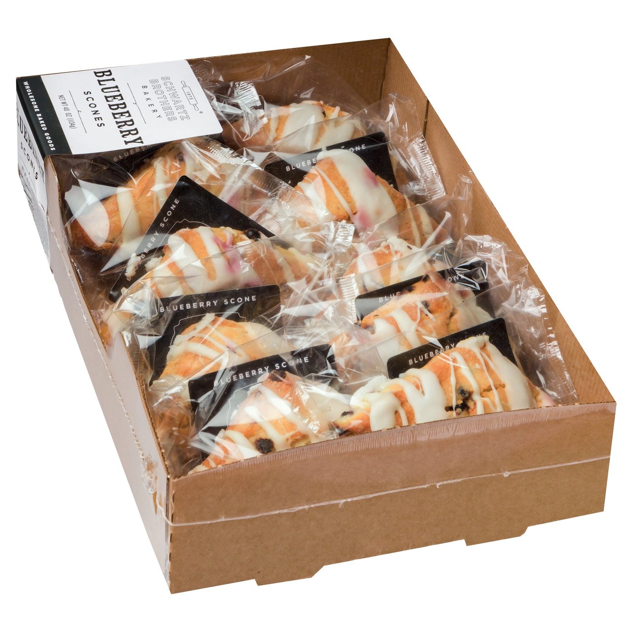 Schwartz Brothers Bakery Blueberry Scones, 10 Count, 4 oz Each - Image 1