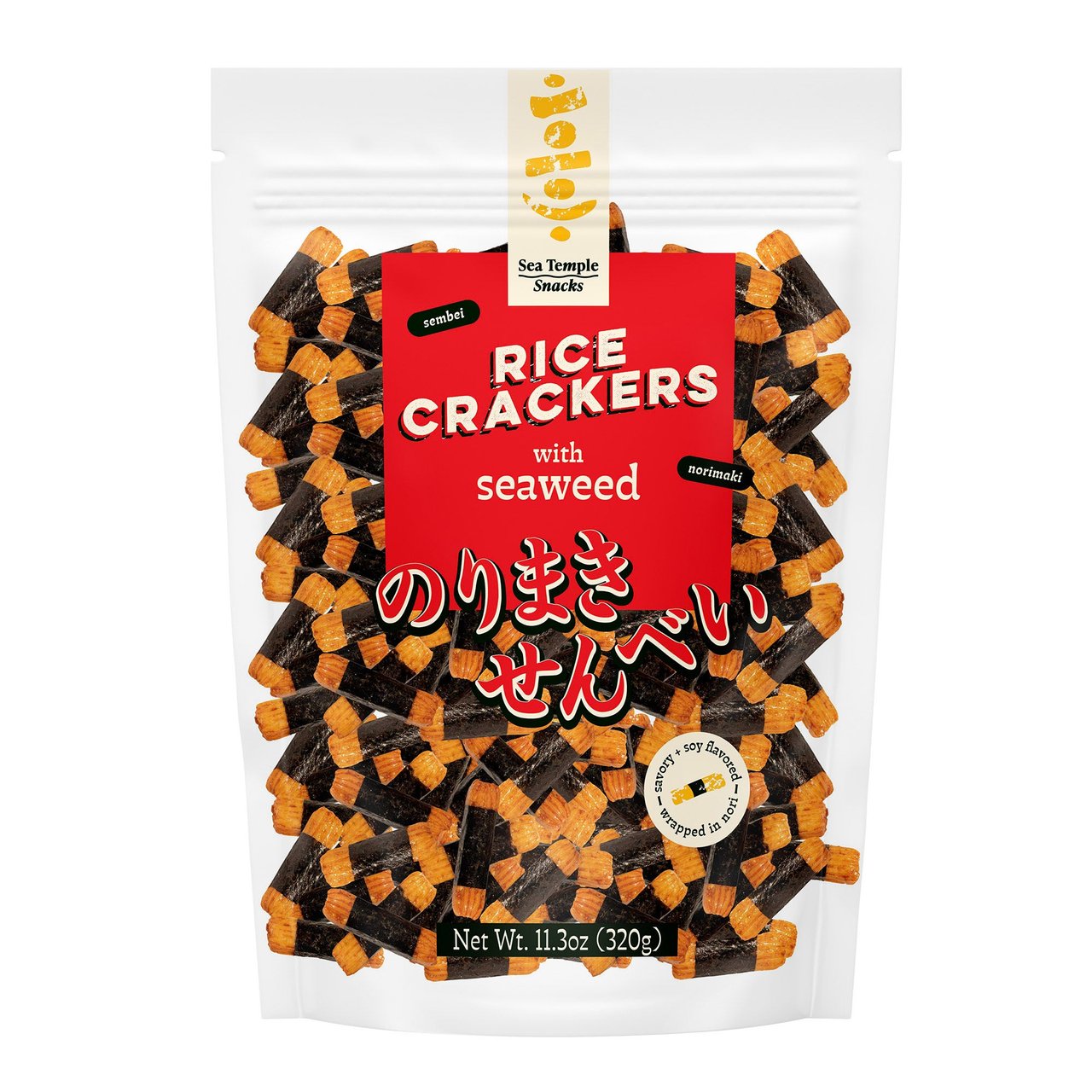 Sea Temple Rice Crackers Seaweed 11.3 Ounces