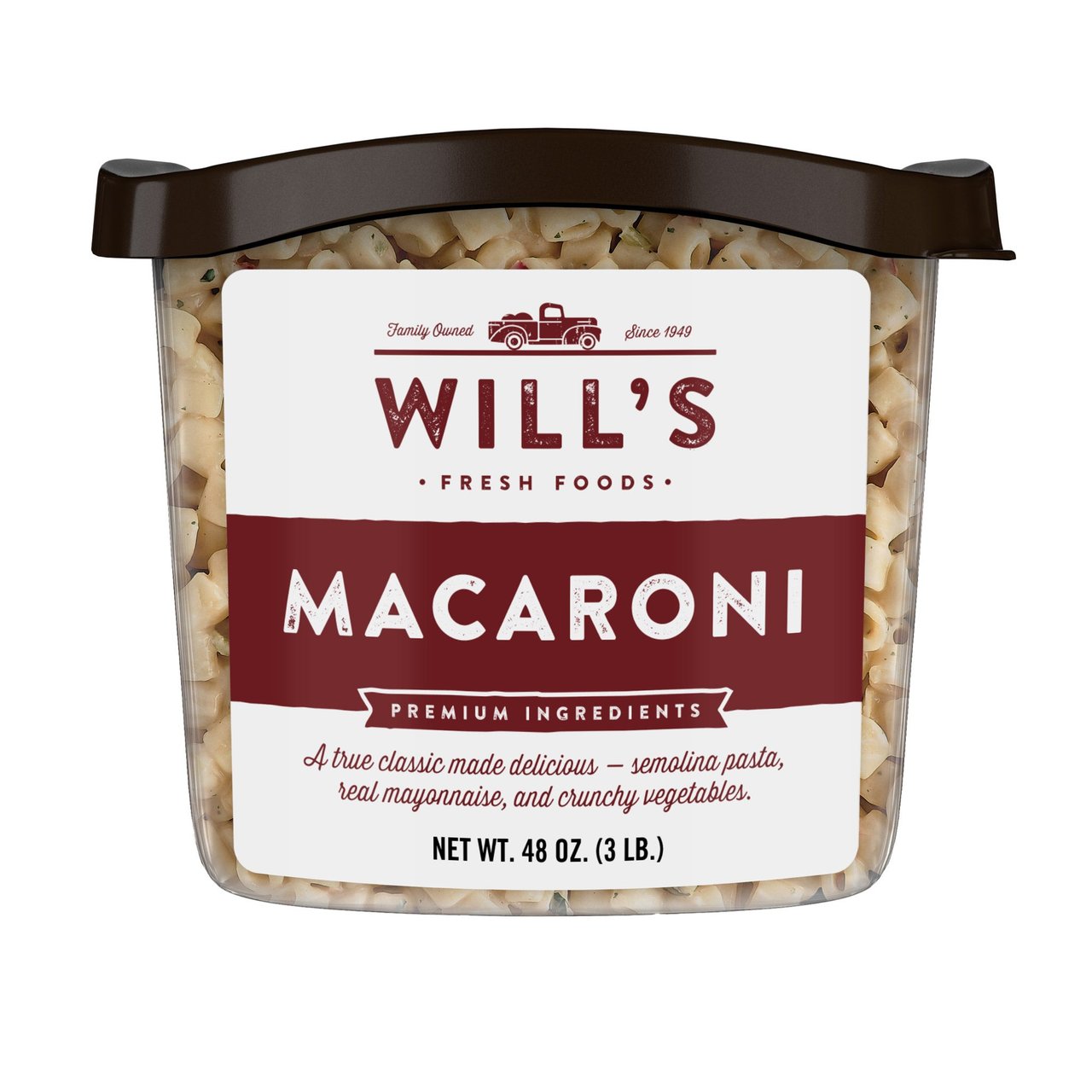 Will's Macaroni Salad 3 Pounds - Image 1