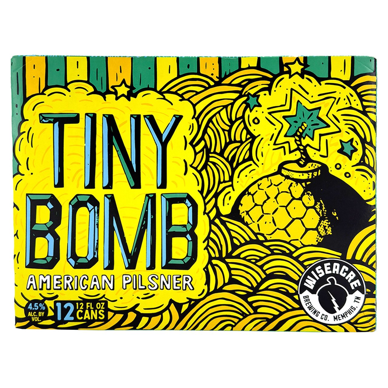 Wiseacre Tiny Bomb American Pilsner, 12 / 12 oz Cans - Image 1