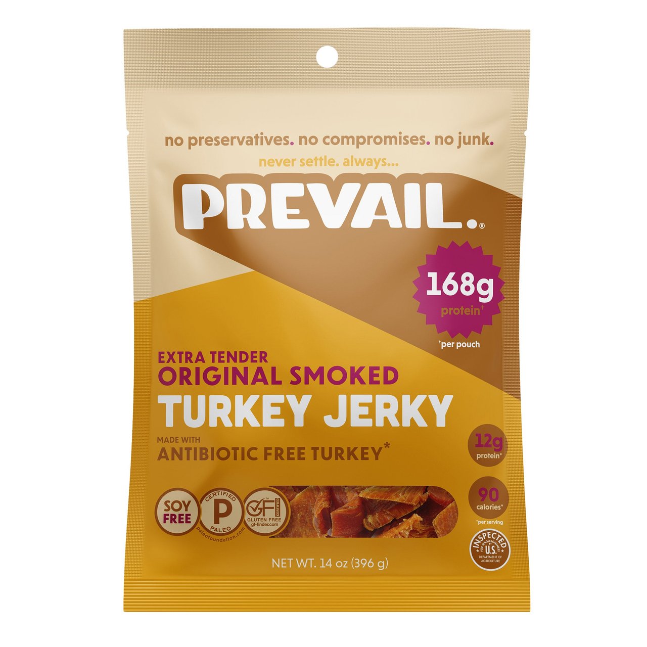PREVAIL SMOKED TURKEY JERKY 14 OZ - Image 1