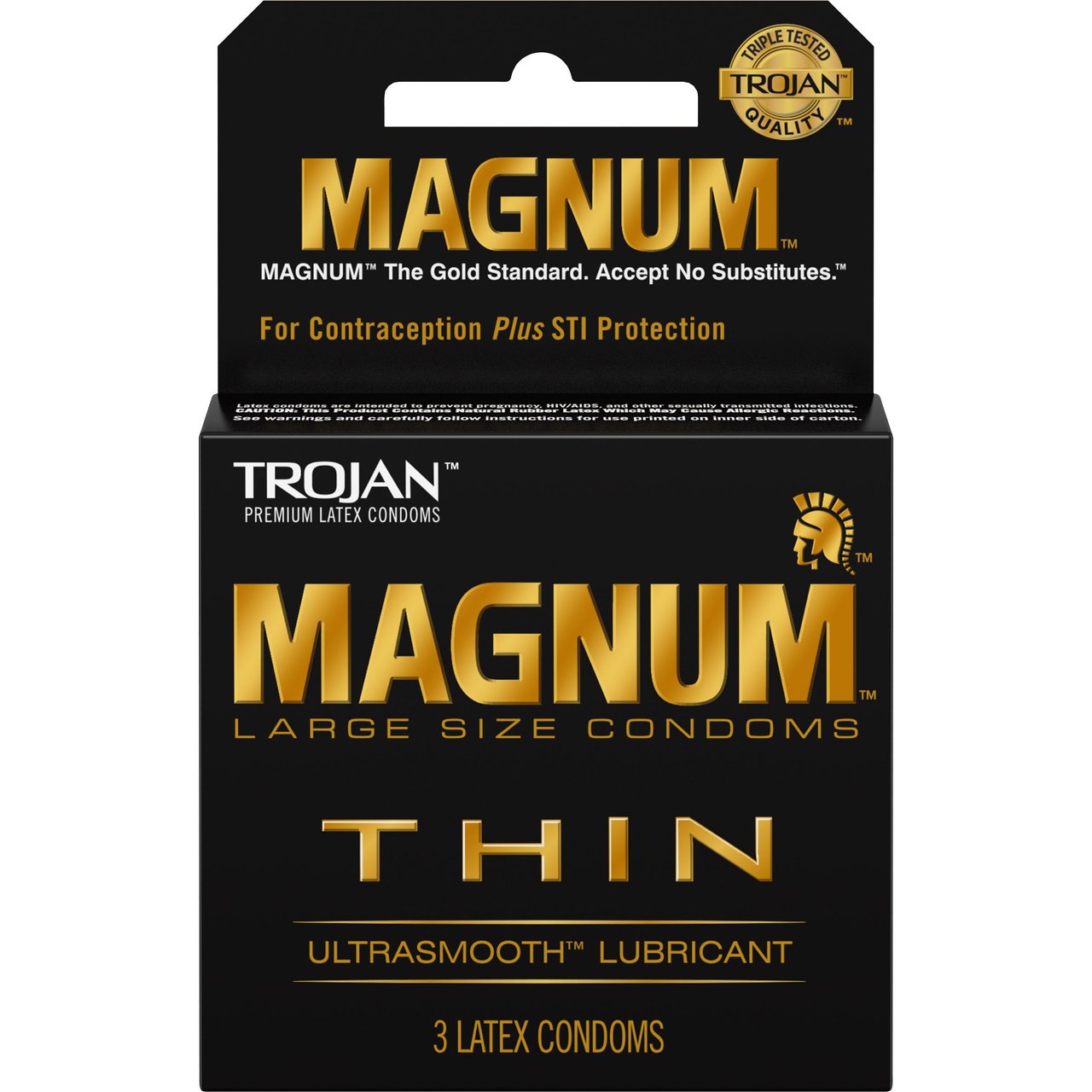 Trojan Magnum Thin Large Size Lubricated Latex Condoms, 18-Count - Image 1