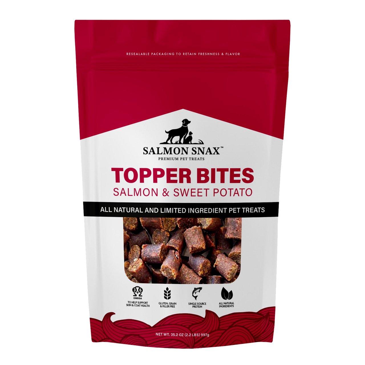 Snif-Snax Salmon & Sweet Potato Topper Bites 2.2 Pounds - Image 1