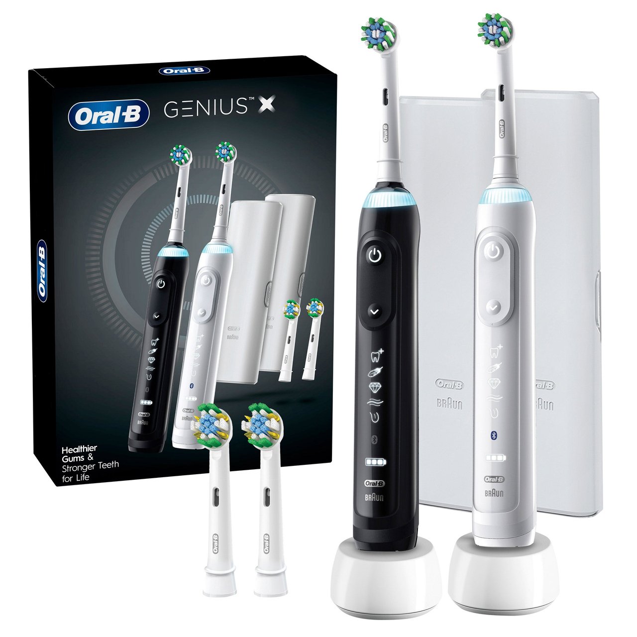 Oral-B Genius X Electric Toothbrush Handles, 2-Pack - Image 1