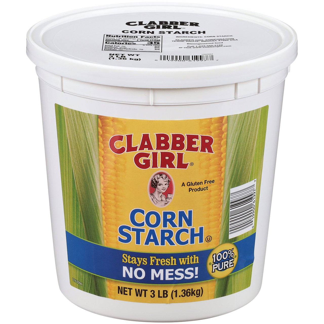 Clabber Girl Corn Starch, 3 lb - Image 1
