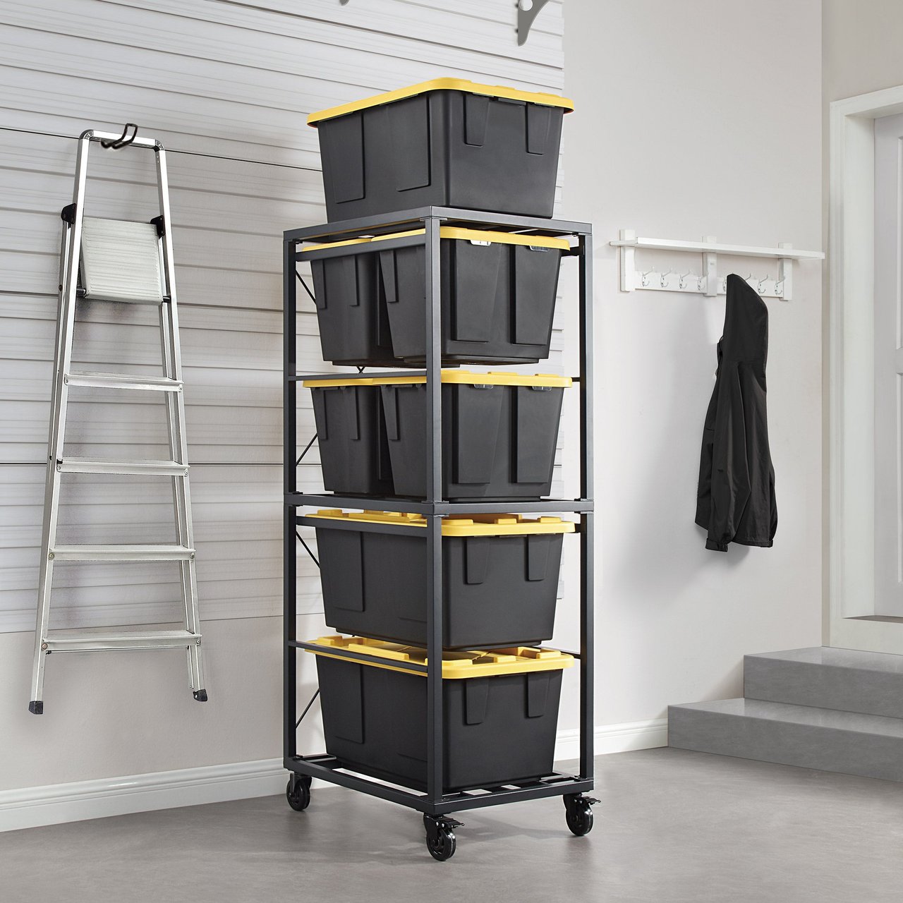 Gorilla Rack 5-Tier Rolling Bin Organizer - Image 1