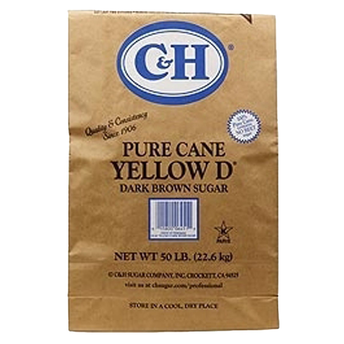 C&H Pure Cane Dark Brown Sugar, 50 lb