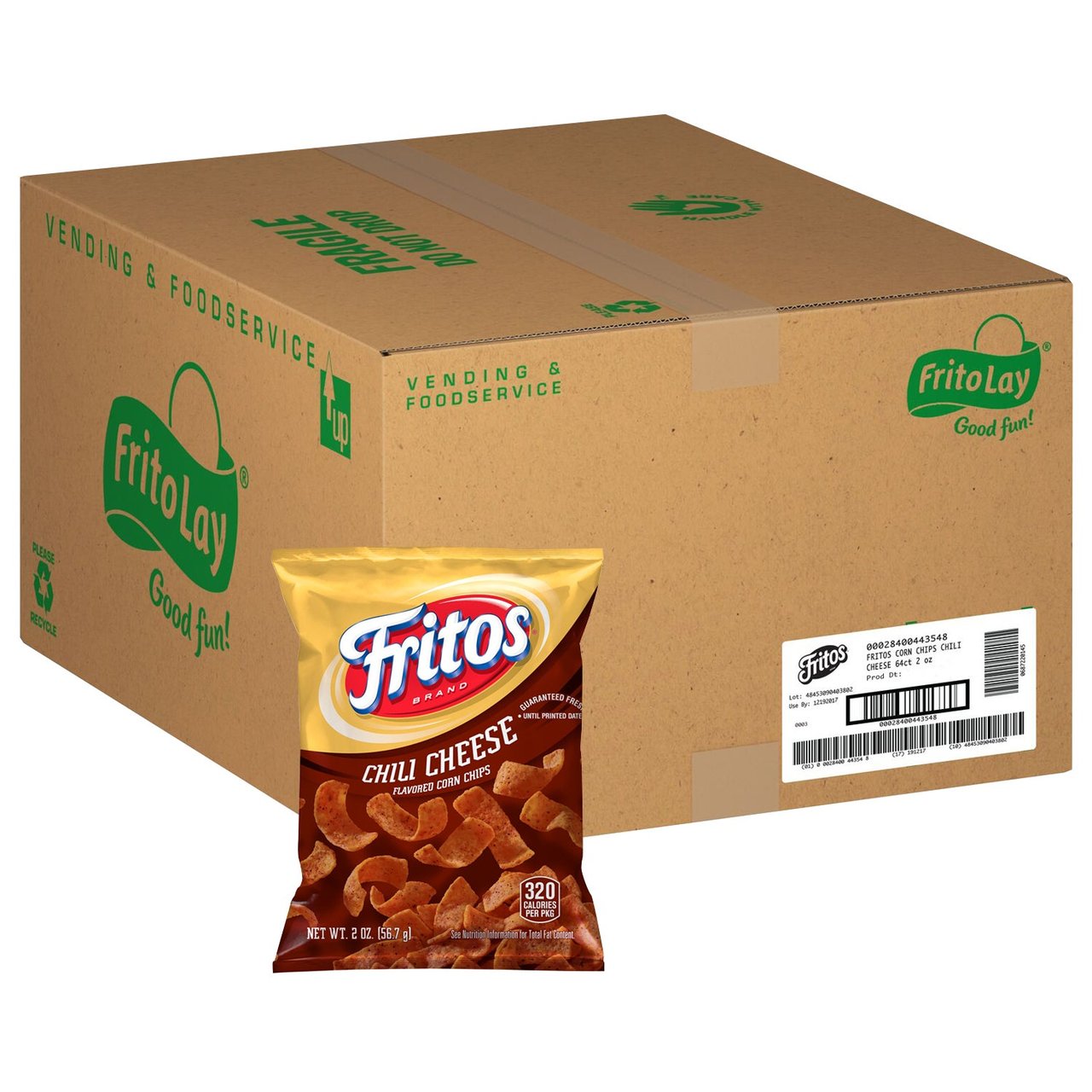 Fritos Chili Cheese Corn Chips, 2 oz, 64-Count - Image 1