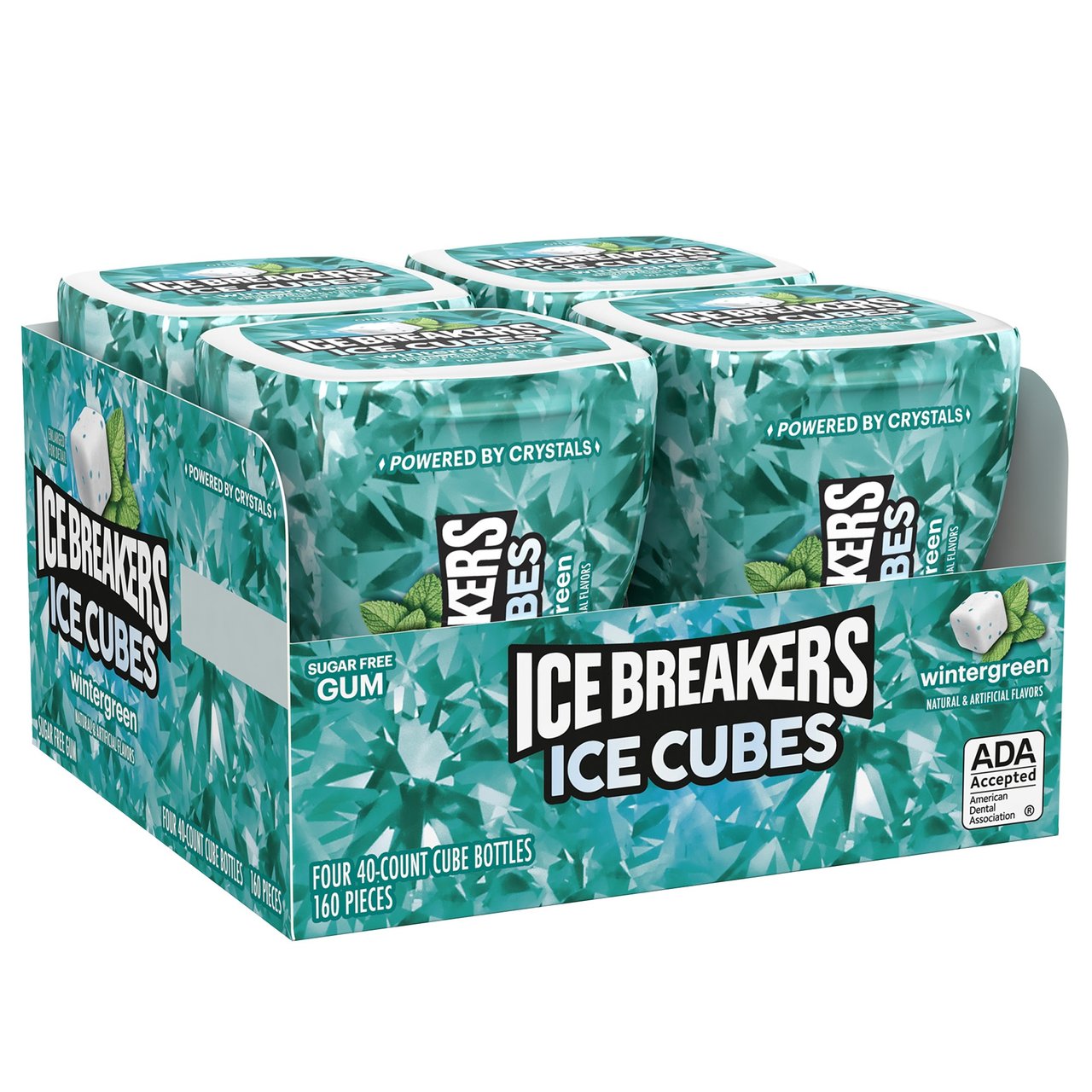 Ice Breakers Ice Cubes Wintergreen Gum, 4 Count / 40 Pieces - Image 1