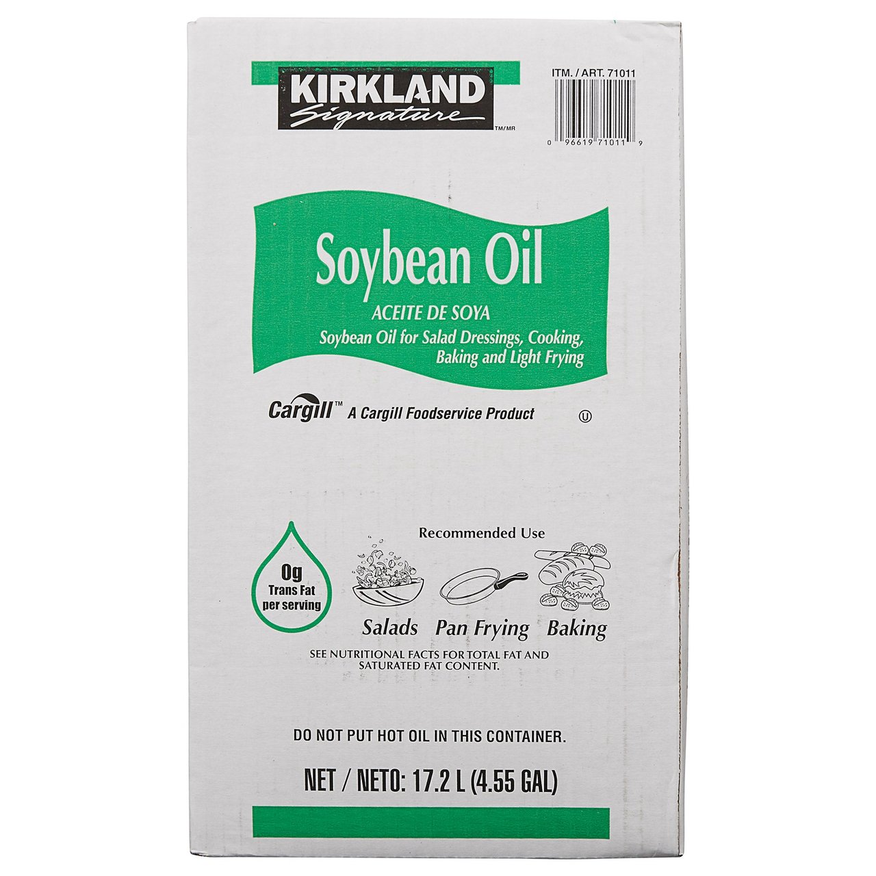 Kirkland Signature Soybean Salad Oil 35 lb / 4.6 Gallon