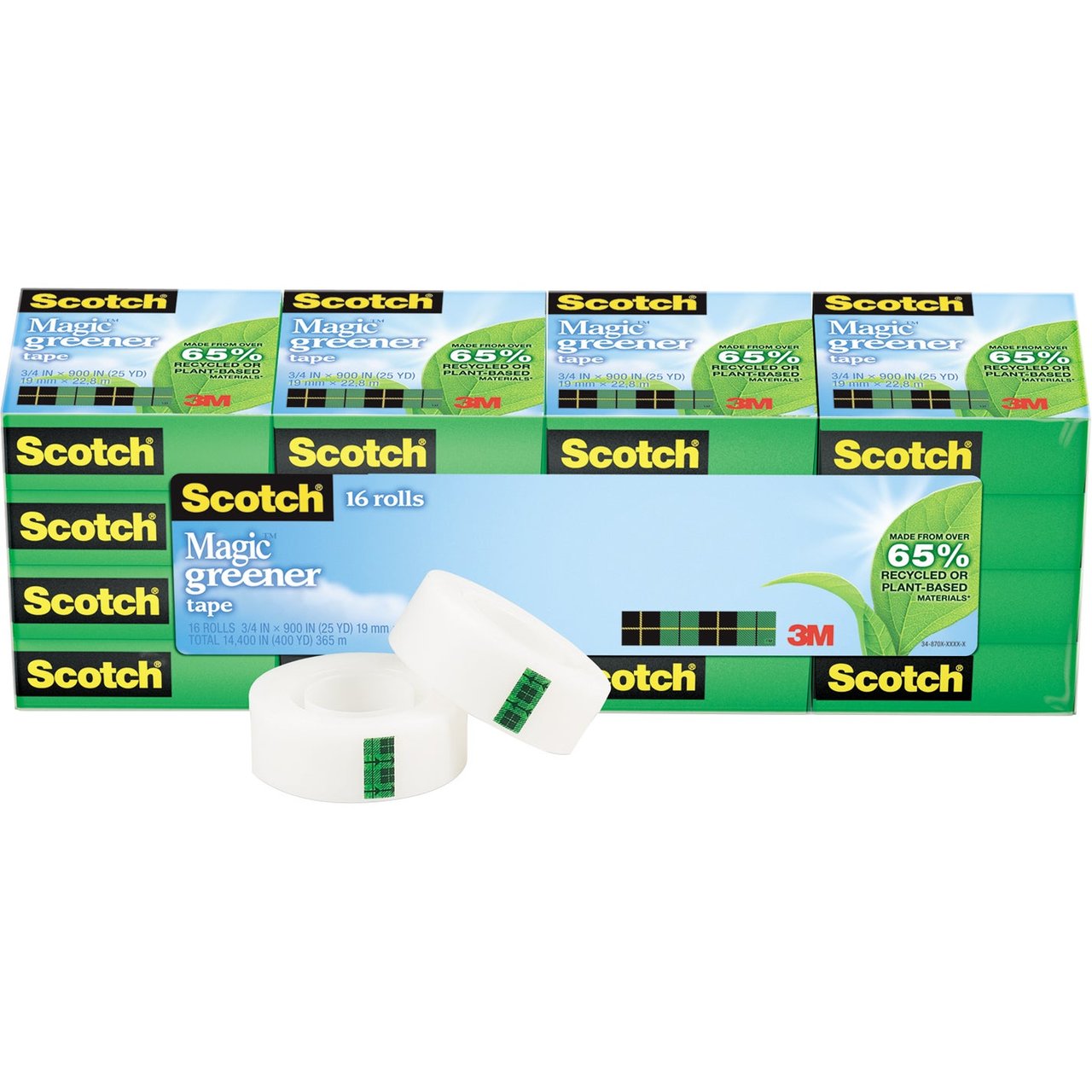 3M Scotch Magic Greener Tape, 3/4" x 900", 16-Pack - Image 1