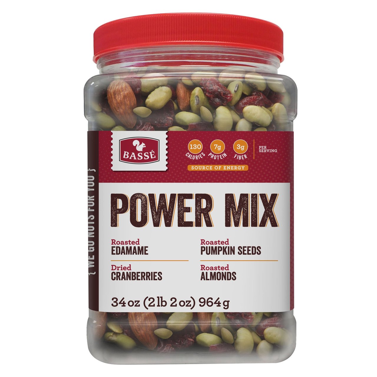 Basse Power Mix Mixed Nuts & Seeds, 2.125 Pounds - Image 1