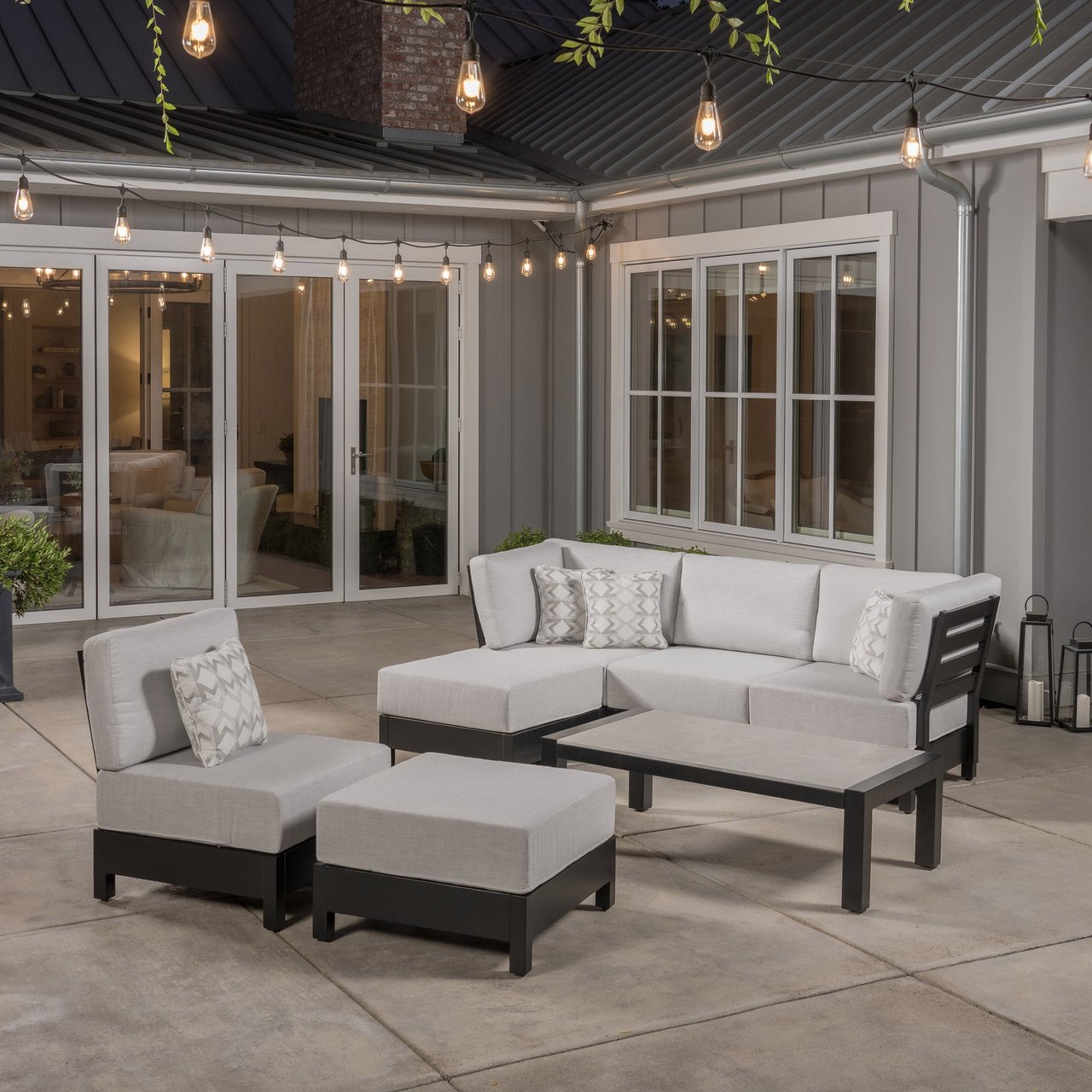 SunVilla Cali 7-Piece Modular Outdoor Patio Sectional Set - Image 1