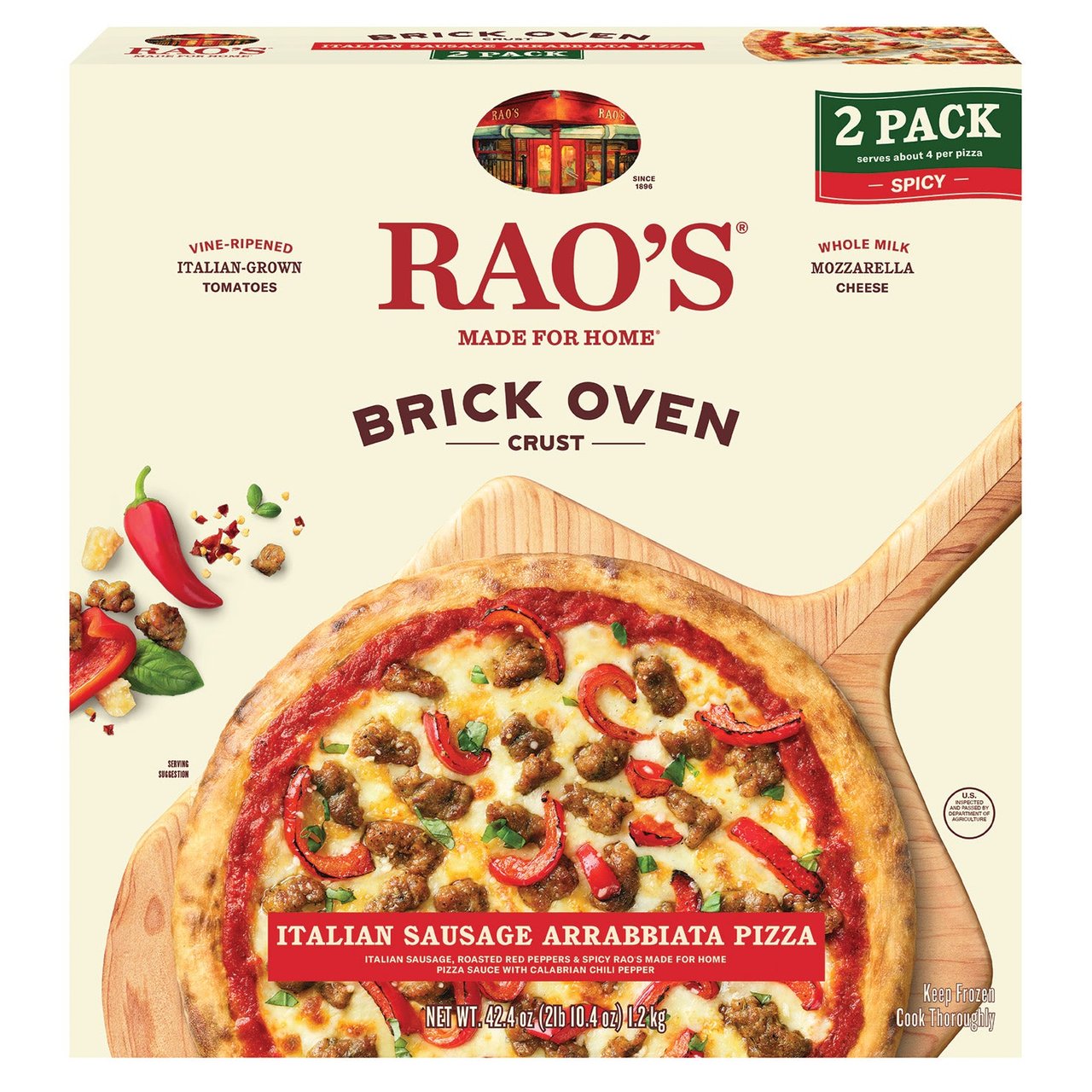 Rao's Italian Sausage Arrabbiata Pizza, 2 Count Box - Image 1