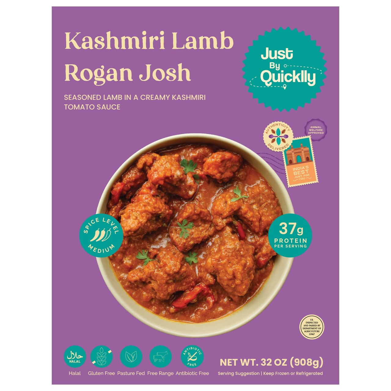 Just by Quicklly Kashmiri Lamb Rogan Josh 32 Ounce - Image 1