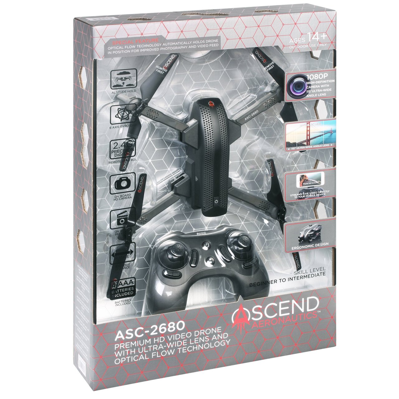 Ascend Aeronautics ASC-2680 Premium HD Video Drone - Image 1