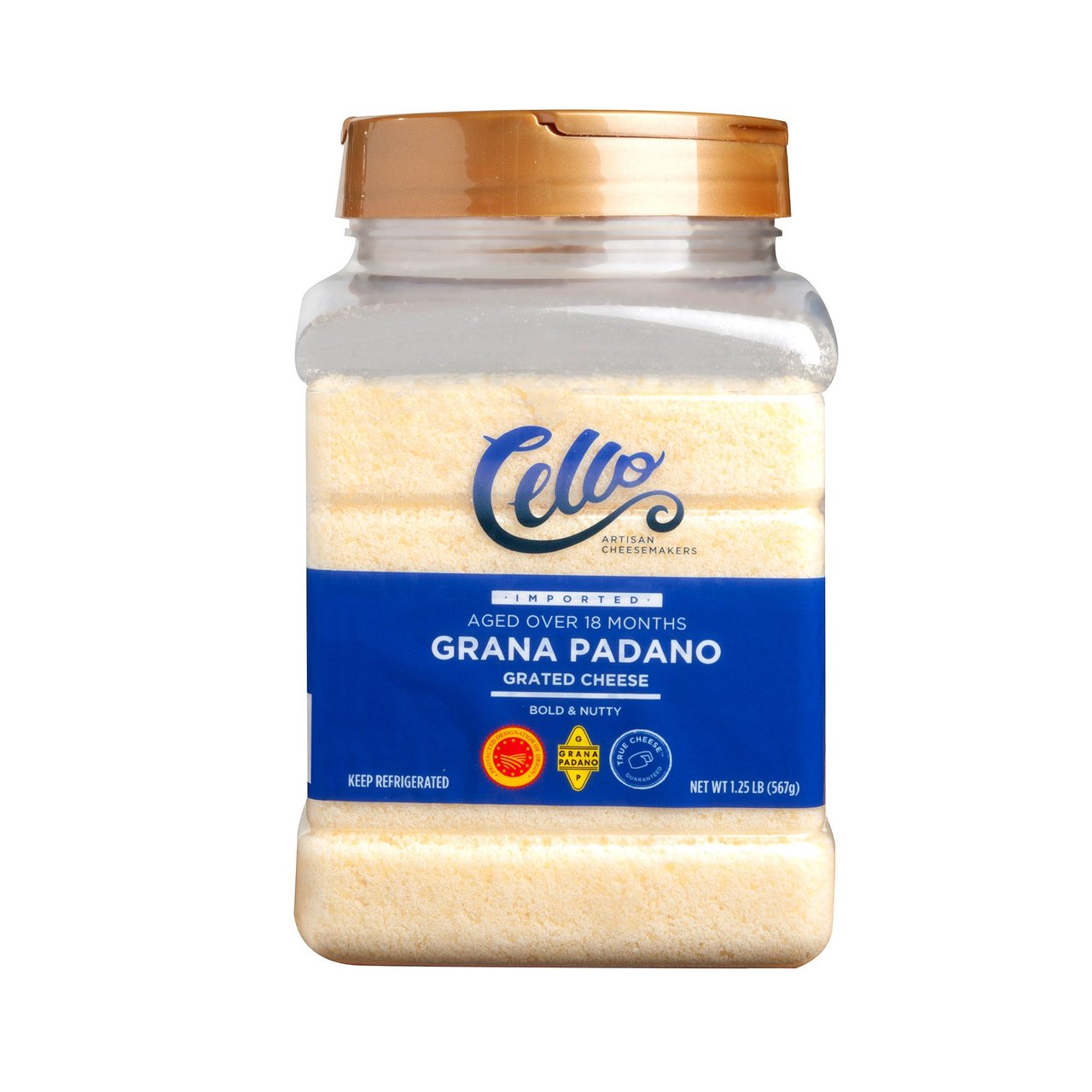 Grated Grana Padano Imported from Italy 1.25 lb