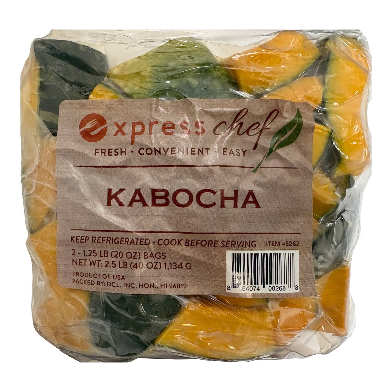 Kabocha Chunks Grown in Hawaii