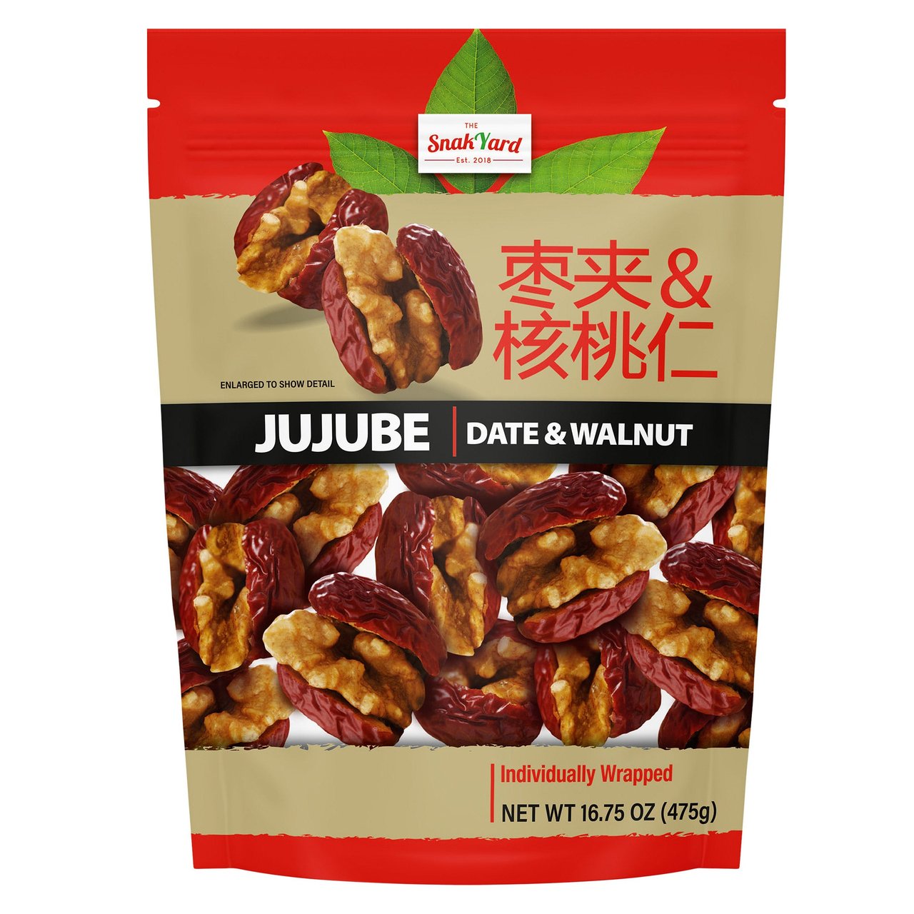 Snak Yard Jujube Date and Walnut 16.75 oz - Image 1